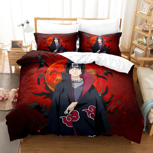 New Juego De Ropa De Cama Naruto 3pcs Doble Tama?o Uchiha