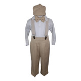 Conjunto De Tirantes Y Pantalón En Lino Para Niño Talla 6-8