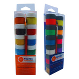 2 Kit Pinturas Acrílicas Politec 12 Colores 10 Ml  + Pincel