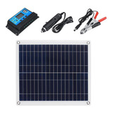 20w Panel Solar 10a 12v 24v Controlador De De Con Clip De