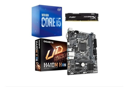 Kit Intel 10 Geração I5 10400f Gigabyte H410m-h 8gb 2666mhz