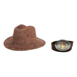 Kit Infantil Cinto Country Fivela Cowboy + Chapéu Camurça 