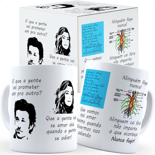 Caneca Greys Anatomy Derek Meredith - Caixa Personalizada