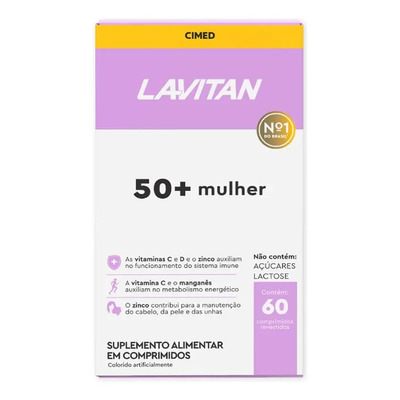 Lavitan 50+ Mulher 60 Comprimidos | MercadoLivre