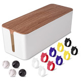 Caja Organizacion De Cables Tuwechen Blanca Con Accesorios