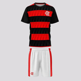 Kit Flamengo Mini Craque Infantil Preto E Vermelho