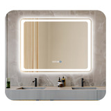 Espejo Pared Rectangular Led Con Touch Antiniebla 80x60cm