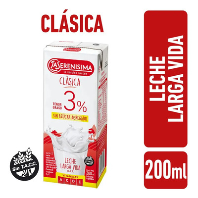 Leche Lv La Serenisima 200 Ml 24u | MercadoLibre