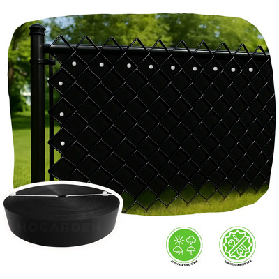 Cinta Privacidad Malla Ciclónica Rollo De 10 M2 Ancho 6.3 Cm Color Negro