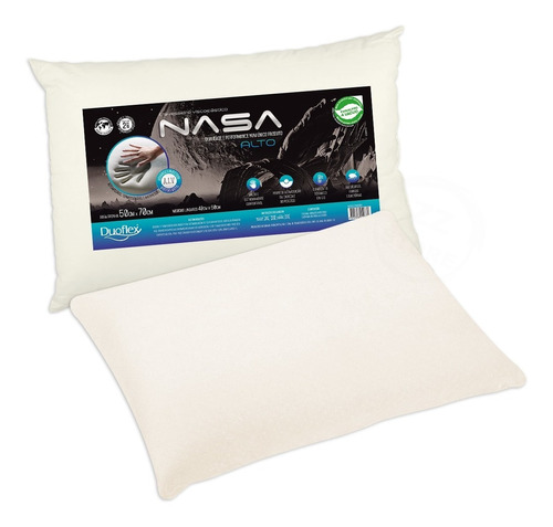 Kit 4 Travesseiros Ortopédico Nasa-x Alto Duoflex 50x70 - ..