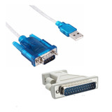 Combo Adaptadores Db25 Com A Serie Rs232 A Usb 