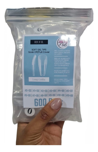 Bolsa De 600 Soft Gel Tips Soak Off De La Marca Dream Nails