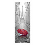 Adesivo Porta Paris Torre Eiffel Pretobranco Vintage Mod.465