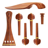 Set Accesorios Violín 4/4 Madera Roja Con Cordal Reposapiés