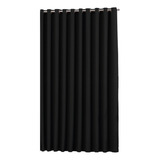 Cortina Blackout Térmica Preto Com Ilhos - 200x140cm