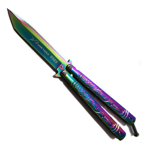 Navaja Mariposa Cuchillo Diseño Balisong Camping Trucos 9585