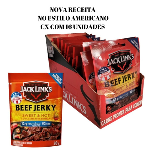 16 Beef Jerky Protein Snacks Carne Sweet & Hot Jack Links