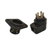 Conector Rc6a (áudio) 6 Polos/3 Vias - Com Parafusos