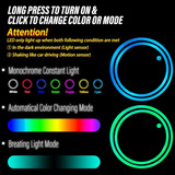 Portavasos Led Para Coche Con 7 Colores Que Cambian De Usb,