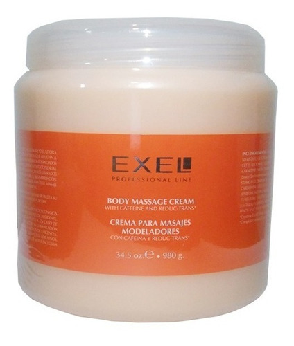 Crema Masajes Modeladores Exel Cafeina Y Reduc-trans 980 Grs