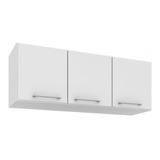 Armário Aéreo Cozinha Lara 3 Portas 120 Cm Branco 