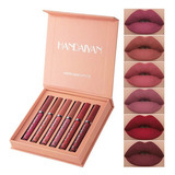 Shaoke Conjunto 6pcs Cosméticos Matte Lip Longa Duração