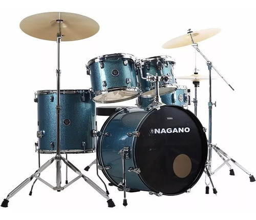 Bateria Nagano Garage Rock C/ Bumbo 22 - Ocean Sparkle 