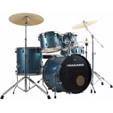 Bateria Nagano Garage Rock C/ Bumbo 22 - Ocean Sparkle 