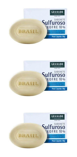 Granado Sulforoso Enxofre 10% Sabonete 90g (kit C/03)