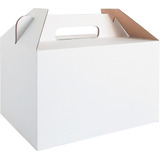 Caja Box Lunch Microcorrugado Blanca 25 Pz 18x25x15.5 Cm.