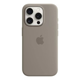 Carcasa Apple Silicone Case iPhone 15 Pro Arcilla Con Diseño Silicona Por 1 Unidad