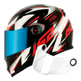 Capacete Ls2 Ff358 Classic Draze Vermelho Preto+ Viseira