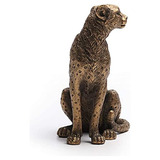 Decoración Del Hogar Escultura Estatua Africana Leopardo Res