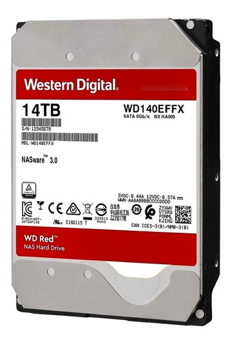 Disco Duro Wd Red Nas 14tb 3.5  5400 Rpm Wd140effx