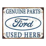 Cartel De Chapa Publicidad Antigua Logo Ford Auto