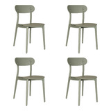 Silla De Comedor Terraza Cocina Aprilia Set X4 Plos - Menta