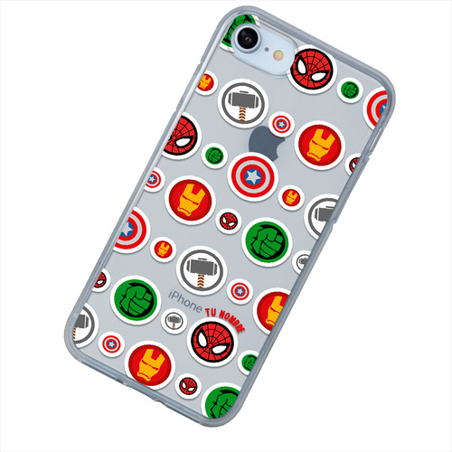 Funda Para iPhone Marvel Superhéroe Personalizada Tu Nombre