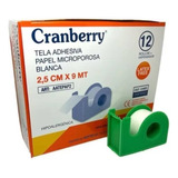Tela Adhesiva Papel Microporosa 2,5 Cm Cranberry X 12 Bramat