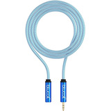 Cable De Extension Audio Estereo M/f 3,5 Mm | Azul / 1,82 M