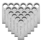 Kit 50 Memorias Usb 16gb Metálica 2.0 Bulk 4geek Color Plateado Liso