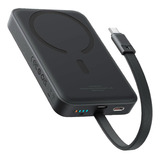 Power Bank Magnética Baseus Pd 30w 10000 Mah Cable Usb-c Color Negro