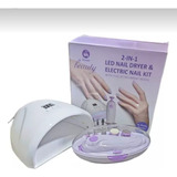 Kit De Lampara Led Uv Y Mini Torno De Manicure 