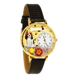 Whimsical Relojes Unisex G0130078 Basset Hound Piel Negro