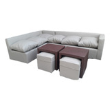 Juego De Living, Sillon Esquinero Cubo 2.50x1.80, Eco Cuero