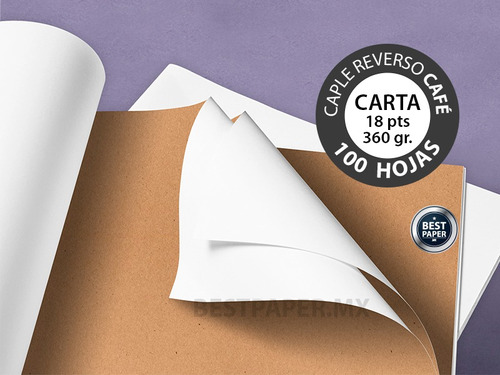 Carton Caple R/cafe 18 Pts Carta 360 G - 100 Hojas