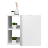 Conjunto Gabinete Para Banheiro Branco 55cm Sem Cuba Harpia