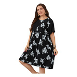 L Vestido Midi Gordita De Estilo Casual Con Estampado Floral