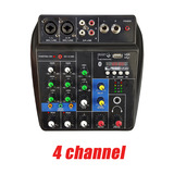 Mixer Placa De Som Interface De Áudio Usb Pc 4 Canais Mixer