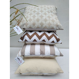 Pack X4 Almohadones Decorativos 40x40 Funda Con Cierre