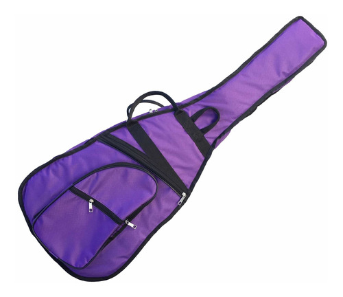 Funda Guitarra Criolla Lila Acolchada Mochila 3 Bolsillos